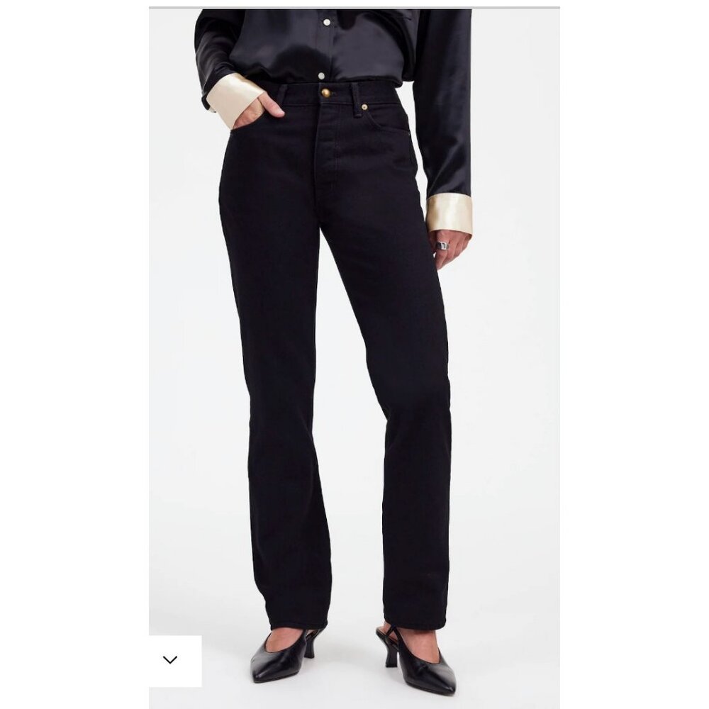 Madewell X Alexa Chung Black Straight Leg Jeans